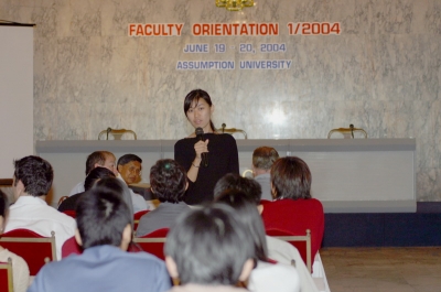 Faculty Orientation for semester 1/2004_21